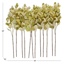 33" Green Eucalyptus Artificial Stem, 12ct.