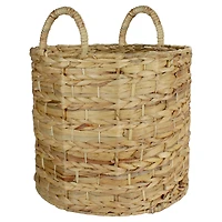 Round Natural Woven Water Hyacinth Storage Baskets, 3ct.