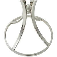 Silver Stainless Steel Contemporary Accent Table, 18" x 18" x 25"