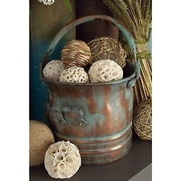 Copper Metal Rustic Planter Set