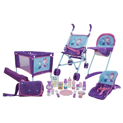 509 Crew Mermaid 21-Piece Stroll n' Play & Care Set