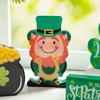 Glitzhome® St. Patrick's Shamrock, Pot of Gold & Leprechaun Table Décor Set
