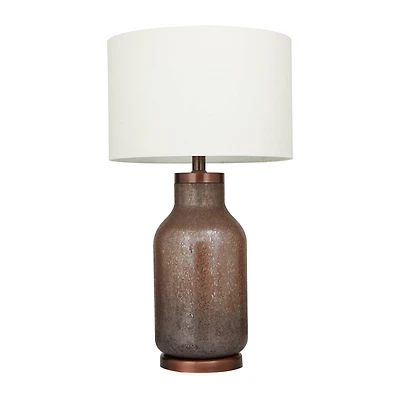 Brown Glass Table Lamp 17" x 17" x 31"