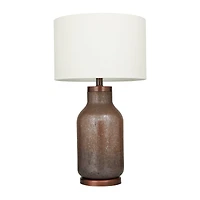 Brown Glass Table Lamp 17" x 17" x 31"