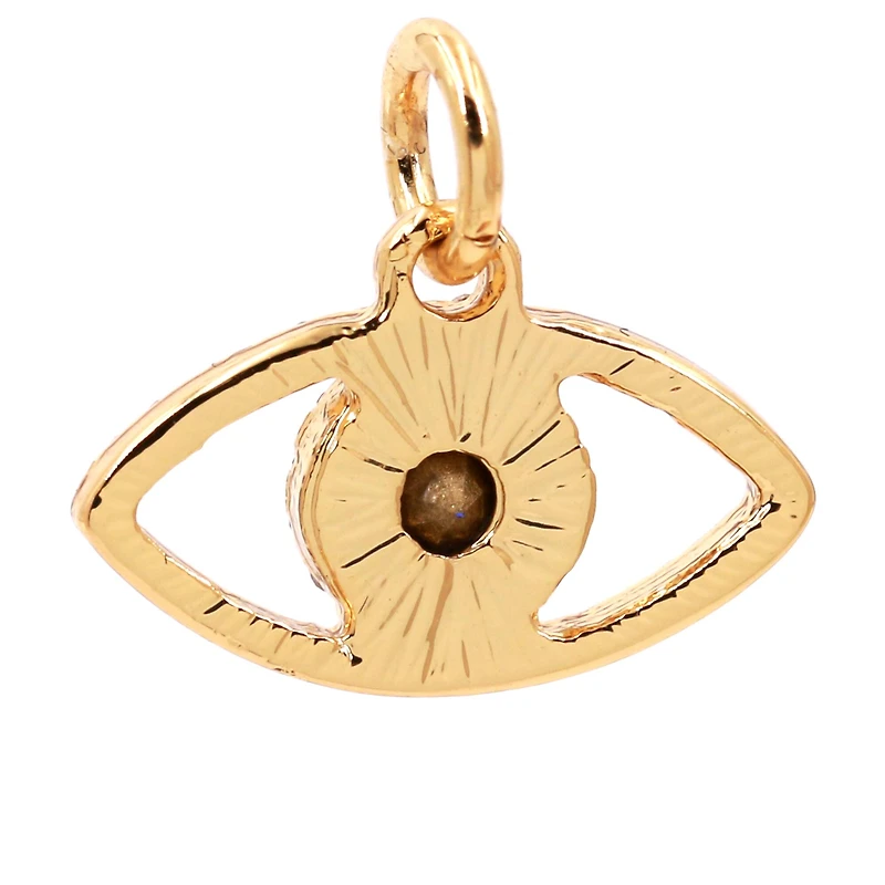 14K Gold Plated Blue Eye Charm by Bead Landing™