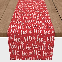 90'' Ho Ho Ho Pattern Cotton Twill Runner