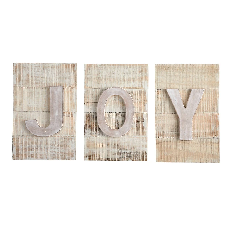 15" Rustic JOY Wall Art