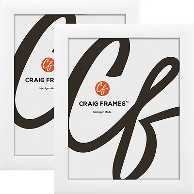 Pack Craig Frames Contemporary White Satin Picture Frame