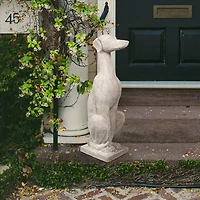 Design Toscano 35.5" Italian Greyhound Art Déco Whippet Sentinel Dog Statue