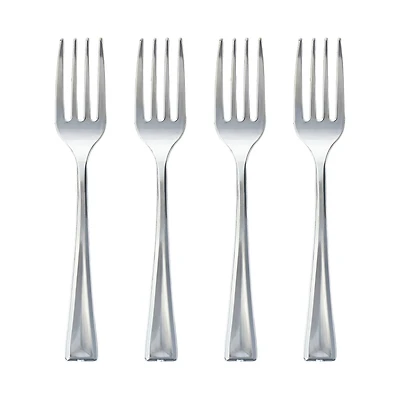 Silver Plastic Mini Forks by Celebrate It™, 24ct.