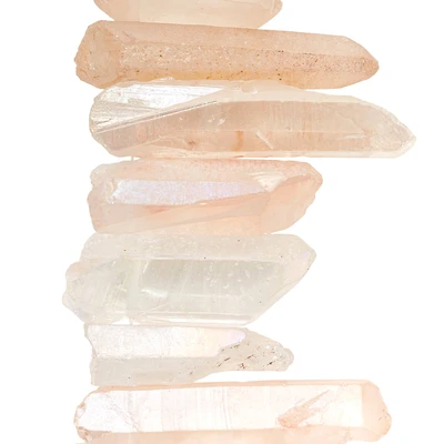 Rose Crystal Luster Stone Stick Beads by Bead Landing™