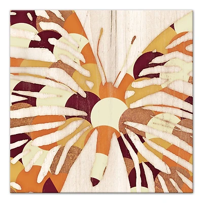 Spice Tone Butterfly Sillhouette 20" x 20" Canvas Wall Art