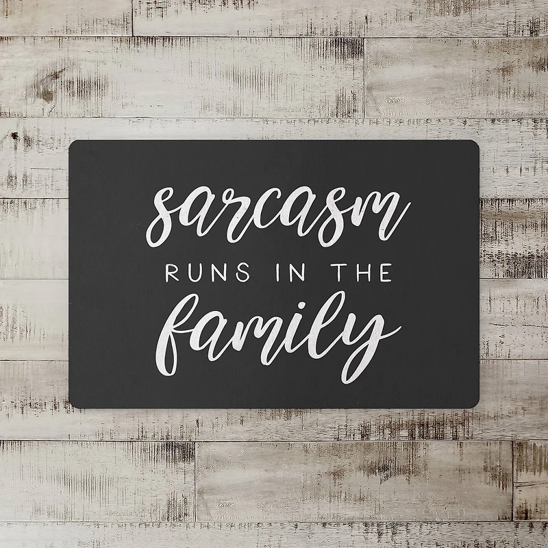 Sarcasm Runs In The Family 18" x 27" Floor Mat