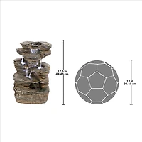 Design Toscano Devil's Thumb Falls Illuminated Garden Fountain