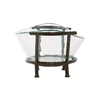 Copper Glass & Metal Modern Serving Bowl