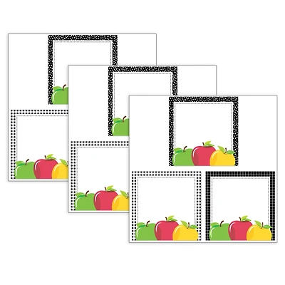 Creative Teaching Press® Apple Time Apple Cards 6" Designer Cut-Outs, 3 Packs of 36
