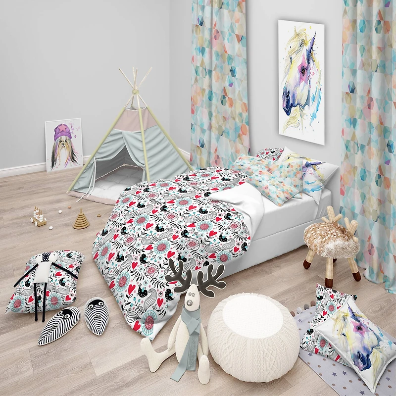 Designart 'Romantic Floral Pattern