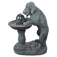 Design Toscano 26.5" Dog's Refreshing Drink Sculptural Fountain