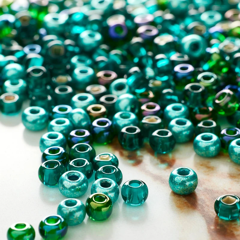 12 Pack: John Bead Peppermint Mix Czech Glass Seed Beads, 6/0