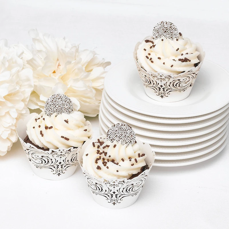 Hortense B. Hewitt Co. Damask & Filigree Cupcake Wrap
