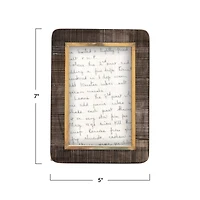 Hello Honey® Black & Natural Hand-Carved Horn 5" x 7" Tabletop Frame with Brass Border