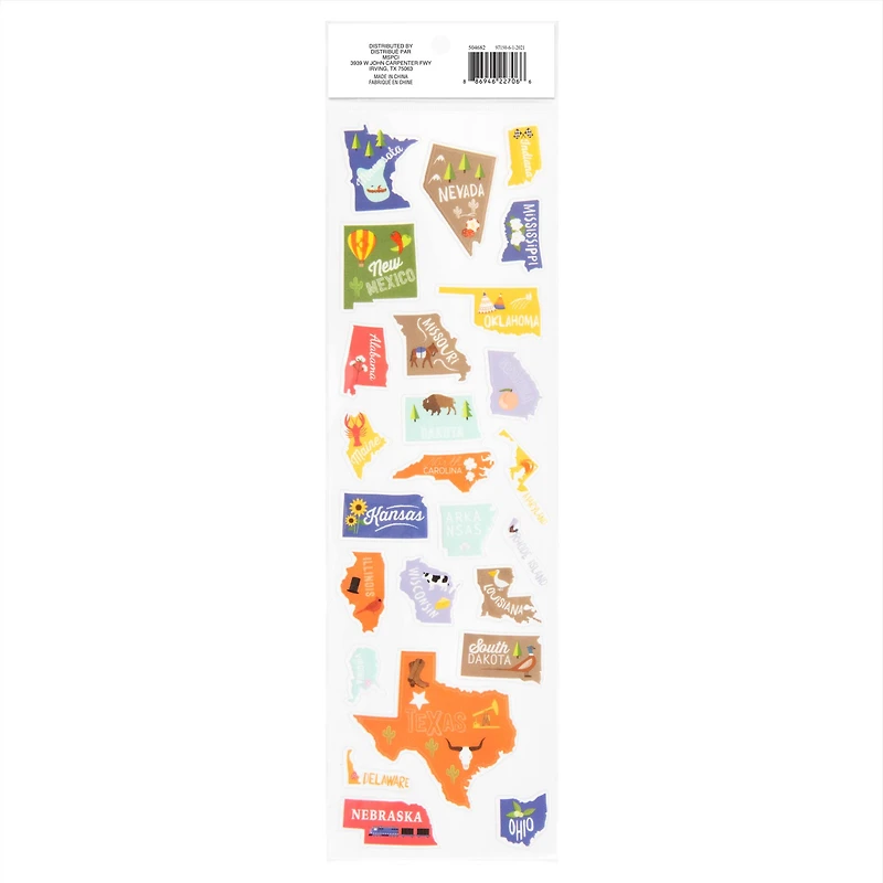 12 Pack: State Stickers by Recollections™
