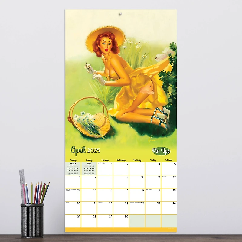 TF Publishing 2025 Pin Ups Wall Calendar
