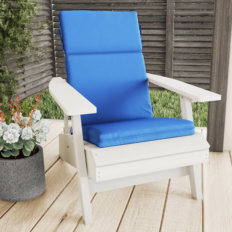 Hastings Home Blue High Back Patio Chair Cushion