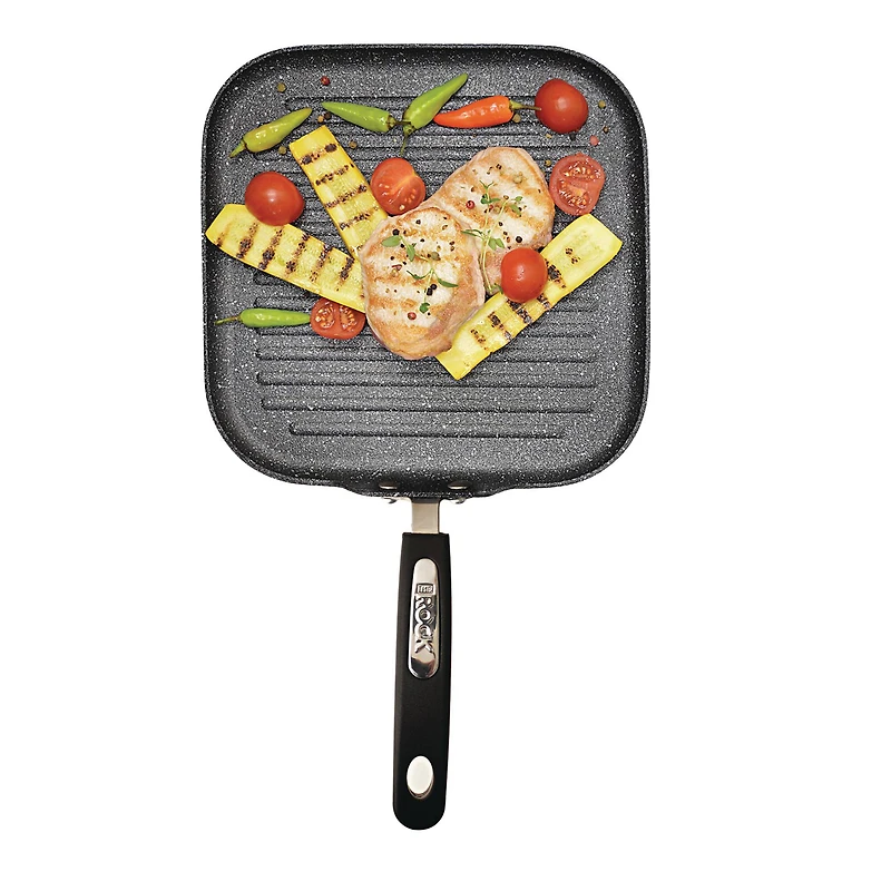 THE ROCK by Starfrit 10" Grill Pan With Bakelite Handles