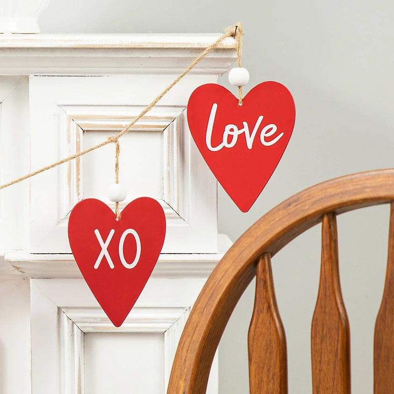 Glitzhome® 6ft. Valentine's Day Heart Garland