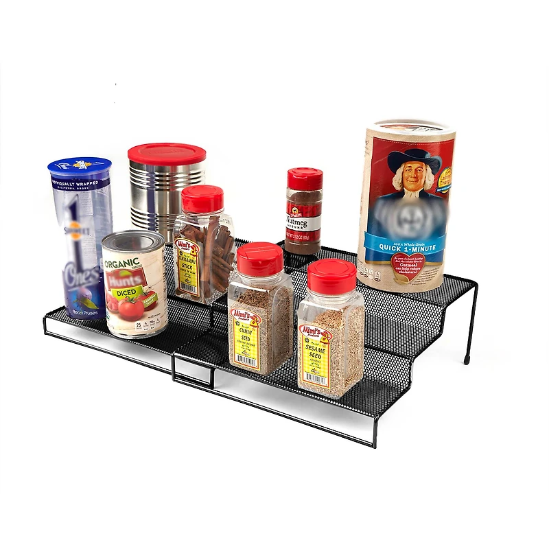 Mind Reader 3-Tier Black Metal Mesh Multipurpose Kitchen Storage Organizer, 2ct.