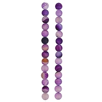 8mm Purple Dyed Round Agate Beads by Bead Landing™