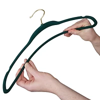 Simplify Super Slim Velvet Hangers with Gold Hook