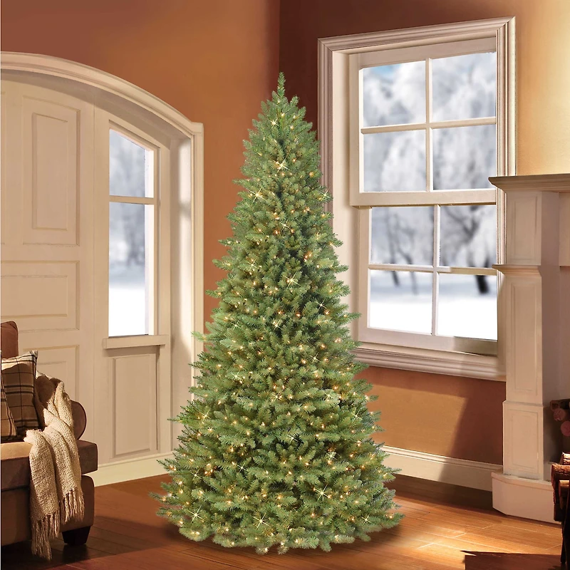 7.5ft. Pre-Lit Downswept Vienna Fir Artificial Christmas Tree, Clear Lights
