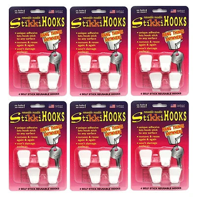 Stikkihooks®, 6 Packs of 4