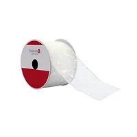2.5" x 20ft. White Snow Wired Sheer Ribbon by Celebrate It®