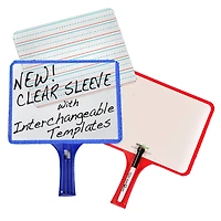 KleenSlate® Handheld Whiteboards with Clear Dry Erase Sleeves & Markers