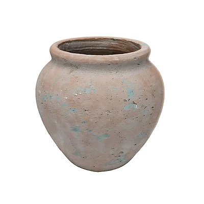 7.5" Tera Cotta & Blue Cement Pot by Ashland®