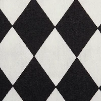 Black and Cream Harlequin Print Table Runner 14" x 108"