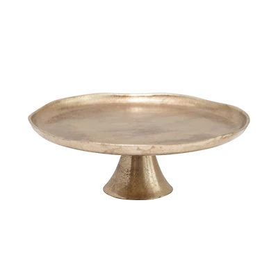 Hello Honey® 11.75" Antique Gold Finish Metal Pedestal