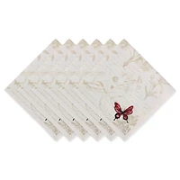 Botanical Butterfly Embroidered Napkin Set, 6ct.