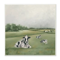 Stupell Industries Dairy Cows Grazing in Rolling Green Field Farms,12" x 12"