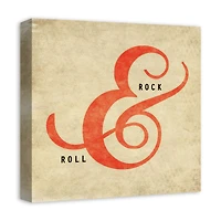 Rock And Roll Ampersand 16" x 16" Canvas Wall Art