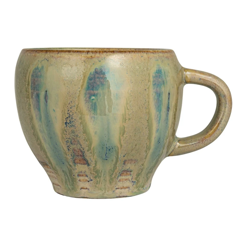 Hello Honey® 12oz. Green & Blue Geometric Stoneware Mug Set