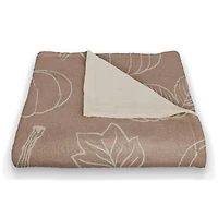 Dusty Rose Fall Patterned Coral Fleece Blanket