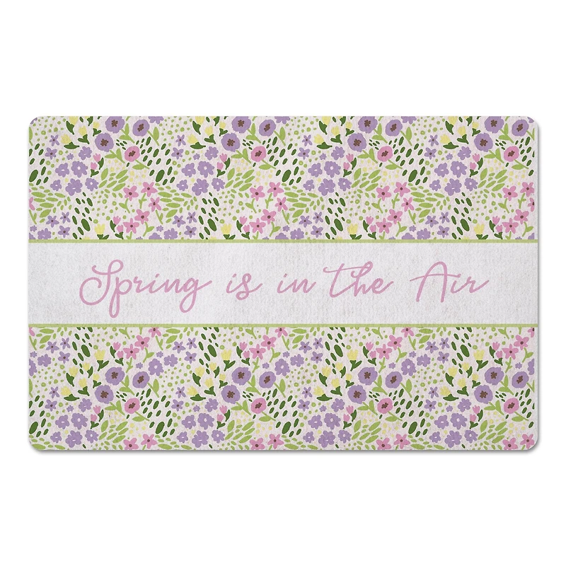 Whimsical Spring Floral 3 27" x 18" Floor Mat