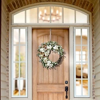 Haute Decor 22" Cream Crescent Hydrangea Wreath  