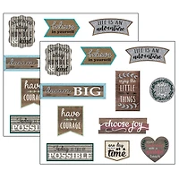 Teacher Created Resources Clingy Thingies® Positive Sayings Accents, 2 Packs of 11