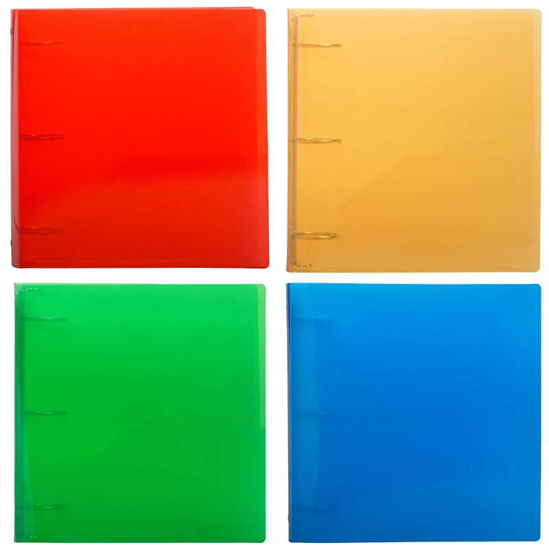JAM Paper 2" Glass Twill Plastic 3-Ring Binders, 4ct.