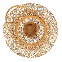 Hello Honey® 20" Decorative Bamboo Hand-Woven Lantern Candle Holder